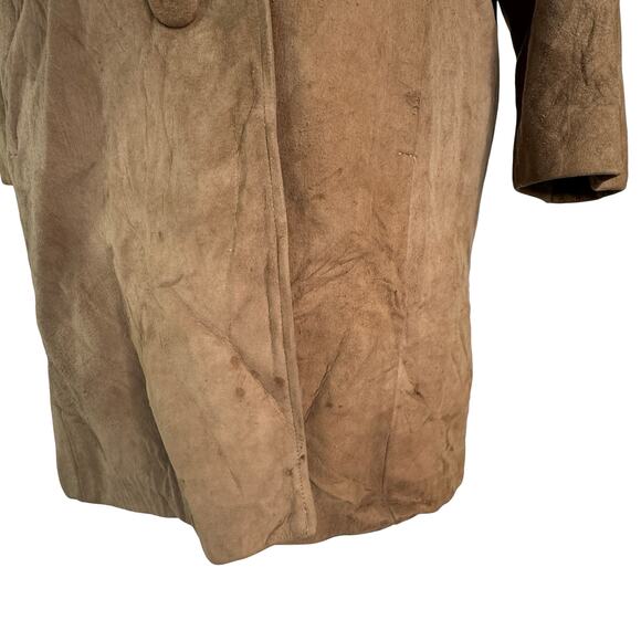 Vintage 1960s Youthmodes Petites Tan Suede Coat w Real Mink Collar, Union Made - Picture 12 of 16